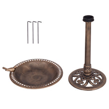 Load image into Gallery viewer, Bird Bath Garden Pedestal Birds Feeder Freestanding Antique Feeding