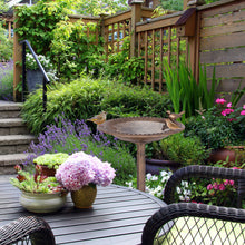 Load image into Gallery viewer, Bird Bath Garden Pedestal Birds Feeder Freestanding Antique Feeding