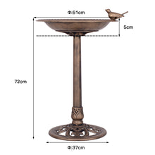 Load image into Gallery viewer, Bird Bath Garden Pedestal Birds Feeder Freestanding Antique Feeding