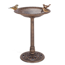 Load image into Gallery viewer, Bird Bath Garden Pedestal Birds Feeder Freestanding Antique Feeding
