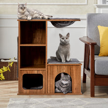 Load image into Gallery viewer, Cat House Activity Centre Kitten Climbing Tower Sisal-Covered Scratching Mat