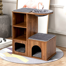 Load image into Gallery viewer, Cat House Activity Centre Kitten Climbing Tower Sisal-Covered Scratching Mat