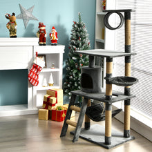 Load image into Gallery viewer, Multi-Level Plush Cat Paradise Large Cat Tree Scratching Post Perch Play Center