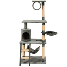 Load image into Gallery viewer, Multi-Level Plush Cat Paradise Large Cat Tree Scratching Post Perch Play Center