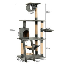 Load image into Gallery viewer, Multi-Level Plush Cat Paradise Large Cat Tree Scratching Post Perch Play Center
