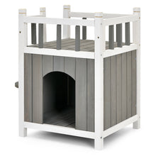 Load image into Gallery viewer, Wooden Cat House Pet House Kitten Shelter Garden Shelter Backyard Pet Supplies