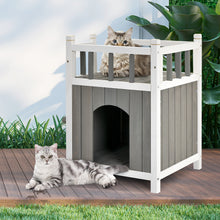 Load image into Gallery viewer, Wooden Cat House Pet House Kitten Shelter Garden Shelter Backyard Pet Supplies