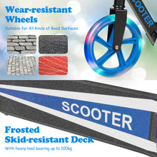 Load image into Gallery viewer, Adult Teens Kick Scooter Foldable Ride On 2 Big Wheels Adjustable W/ LED Light