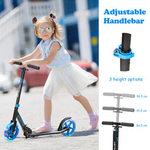 Load image into Gallery viewer, Adult Teens Kick Scooter Foldable Ride On 2 Big Wheels Adjustable W/ LED Light