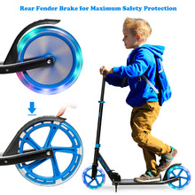 Load image into Gallery viewer, Adult Teens Kick Scooter Foldable Ride On 2 Big Wheels Adjustable W/ LED Light