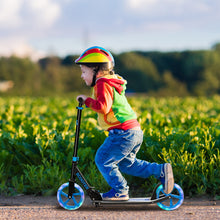 Load image into Gallery viewer, Adult Teens Kick Scooter Foldable Ride On 2 Big Wheels Adjustable W/ LED Light