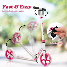 Load image into Gallery viewer, Adult Teens Kick Scooter Foldable Ride On 2 Big Wheels Adjustable W/ LED Light