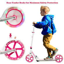 Load image into Gallery viewer, Adult Teens Kick Scooter Foldable Ride On 2 Big Wheels Adjustable W/ LED Light