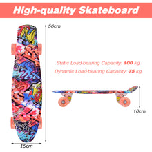 Load image into Gallery viewer, 22" Skateboard LED Light Up PU Wheel Complete Cruiser Retro Deck Kids Adults