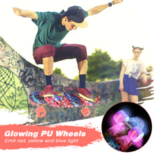Load image into Gallery viewer, 22" Skateboard LED Light Up PU Wheel Complete Cruiser Retro Deck Kids Adults