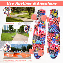 Load image into Gallery viewer, 22" Skateboard LED Light Up PU Wheel Complete Cruiser Retro Deck Kids Adults