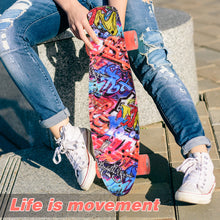 Load image into Gallery viewer, 22" Skateboard LED Light Up PU Wheel Complete Cruiser Retro Deck Kids Adults