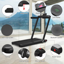 Load image into Gallery viewer, 2 in 1 Folding Treadmill Electric Walking Running Machine Bluetooth LED Display