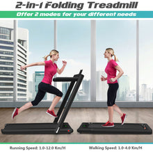 Load image into Gallery viewer, 2 in 1 Folding Treadmill Electric Walking Running Machine Bluetooth LED Display