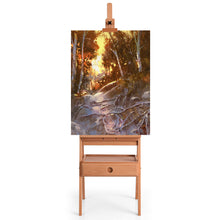 Load image into Gallery viewer, Wooden Easel w/ Drawer Adjustable Display Beech Artist Painting Craft Studio
