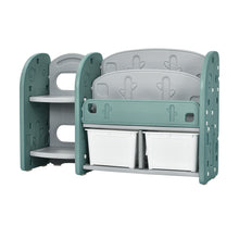 Load image into Gallery viewer, Honeyjoy KidsToy Storage Organizer w/2-TierBookshelf&Plastic Bins
