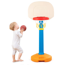 Load image into Gallery viewer, Adjustable Kids Basketball Stand Hoop Indoor Outdoor Toy Game W/Handle Colourful