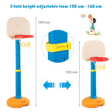 Load image into Gallery viewer, Adjustable Kids Basketball Stand Hoop Indoor Outdoor Toy Game W/Handle Colourful