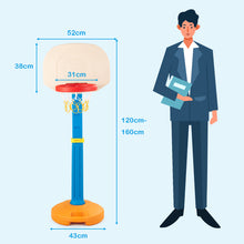 Load image into Gallery viewer, Adjustable Kids Basketball Stand Hoop Indoor Outdoor Toy Game W/Handle Colourful