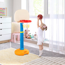Load image into Gallery viewer, Adjustable Kids Basketball Stand Hoop Indoor Outdoor Toy Game W/Handle Colourful