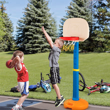 Load image into Gallery viewer, Adjustable Kids Basketball Stand Hoop Indoor Outdoor Toy Game W/Handle Colourful