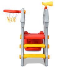Load image into Gallery viewer, Toddler Climber Castle Slide Set with Basketball Hoop Indoor/Outdoor Kids Toy