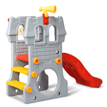Load image into Gallery viewer, Toddler Climber Castle Slide Set with Basketball Hoop Indoor/Outdoor Kids Toy