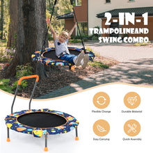 Load image into Gallery viewer, Convertible Swing & Trampoline Set Kids Saucer Tree Swing