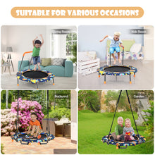 Load image into Gallery viewer, Convertible Swing & Trampoline Set Kids Saucer Tree Swing