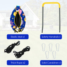 Load image into Gallery viewer, 2 in 1 Kids Trampoline with Handle Height Adjustable Children Tree Swings Nest