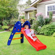Load image into Gallery viewer, Kids Foldable First Slide Plastic W/Climb Steps Children Indoor Outdoor Play Set