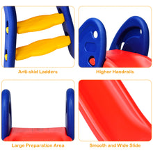 Load image into Gallery viewer, Kids Foldable First Slide Plastic W/Climb Steps Children Indoor Outdoor Play Set
