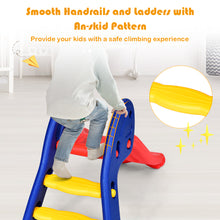 Load image into Gallery viewer, Kids Foldable First Slide Plastic W/Climb Steps Children Indoor Outdoor Play Set