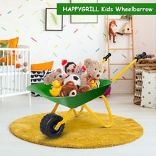 Load image into Gallery viewer, Kids Metal Wheelbarrow Children Bricks Toy Tote Dirt/Leaves/Tool Yard Rover Tray
