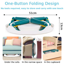 Load image into Gallery viewer, Kids Table and 2 Chairs Set One-Button Folding 5-in-1 Multi Activity Table Set for Learning