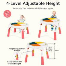 Load image into Gallery viewer, Kids Table and 2 Chairs Set One-Button Folding 5-in-1 Multi Activity Table Set for Learning