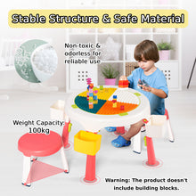 Load image into Gallery viewer, Kids Table and 2 Chairs Set One-Button Folding 5-in-1 Multi Activity Table Set for Learning