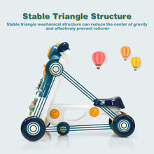 Load image into Gallery viewer, 3-in-1 Baby Walker Toddler Push Ride on Car Game Panel Toy W/ Light Music Blue