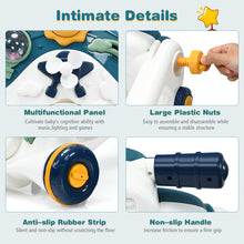 Load image into Gallery viewer, 3-in-1 Baby Walker Toddler Push Ride on Car Game Panel Toy W/ Light Music Blue