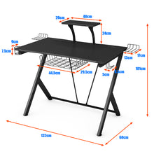 Load image into Gallery viewer, Gaming Computer Desk PC Racing Table Headphones Holder Workstation Study Home UK