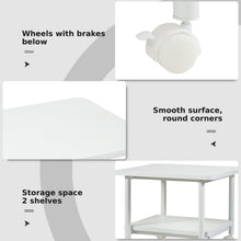 Load image into Gallery viewer, 2-Tier Under Desk Printer Stand w/ Wheels Office Desk Side Mobile Printer Cart