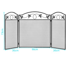 Load image into Gallery viewer, 3 Panel Foldable Fire Screen Protector Fireplace Fence Fire Safety Guard Shield