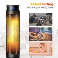 Load image into Gallery viewer, 2000W Ceramic Tower Heater Portable PTC Oscillating Heater Adjustable Thermostat