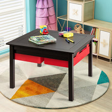 Load image into Gallery viewer, 3-in-1 Kids Multi Activity Table with Storage Drawers Play & Build Tabletop