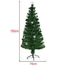 Load image into Gallery viewer, 1.5m Fiber Optic Christmas Tree Color Changing Snowflake Decoration